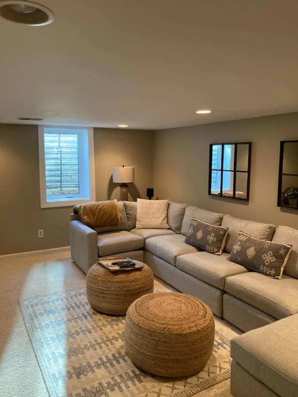 Natural Light Pouring into the Basement