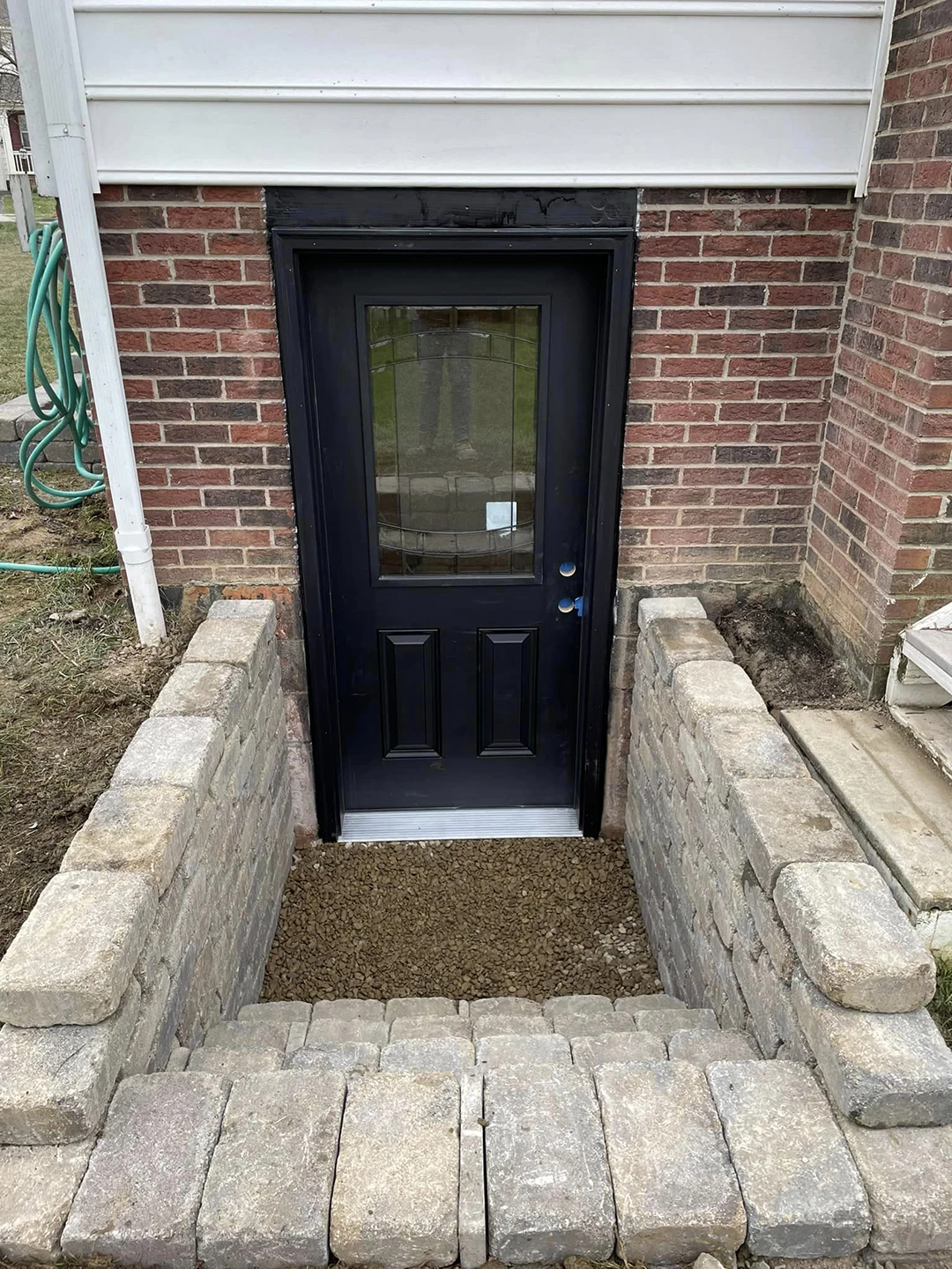 Walk-Out Basement Edington Stone Steps