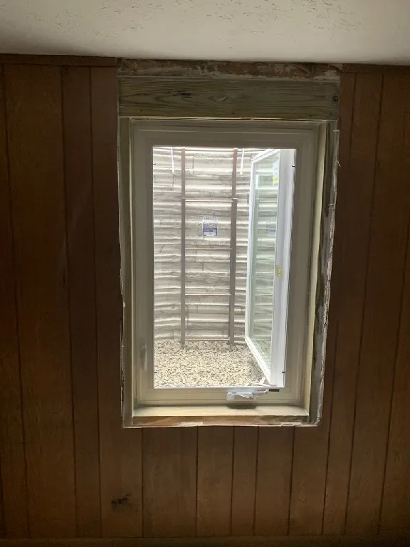 Crank-out casement egress window, StoneView Window Well